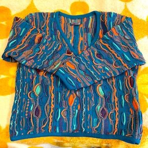 EUC Vintage Coogi new wool v-neck jumper